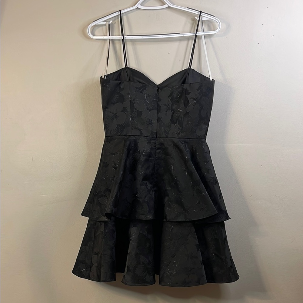 Monique Lhuillier Tiered Floral Mini Dress Size 4 #294 - Picture 5 of 5